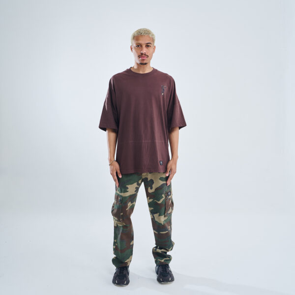 Caravaggio Printed logo | Oversize Tee | Brown