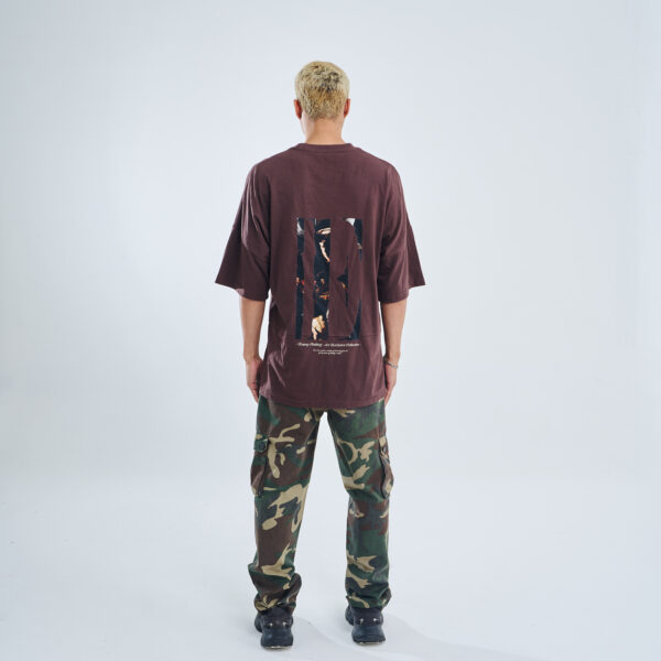 Caravaggio Printed logo | Oversize Tee | Brown