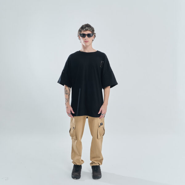 Caravaggio Printed logo | Oversize Tee | Black