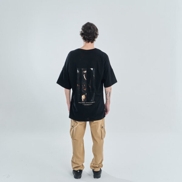 Caravaggio Printed logo | Oversize Tee | Black