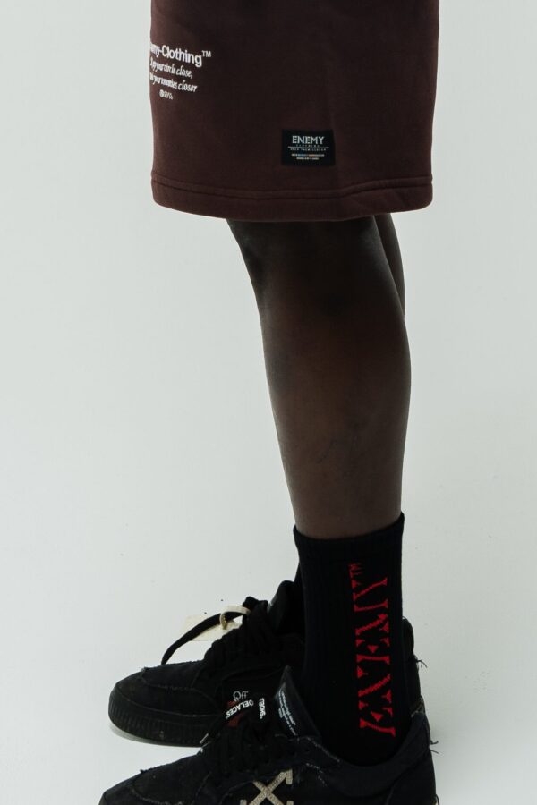 Enemy TM | Socks | Black Red